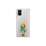 Samsung Galaxy M51 ile uyumlu Splash ahtapot Tasarımlı Slimfit şeffaf silikon kılıf