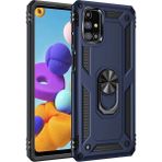 Samsung Galaxy M51 Kılıf Sofya Yüzüklü Silikon Kapak - Lacivert - Renkli