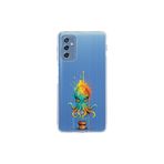Samsung Galaxy M52 ile uyumlu Splash ahtapot tasarımlı şeffaf silikon kılıf