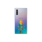 Samsung Galaxy Note 10 ile uyumlu Splash ahtapot tasarımlı şeffaf silikon kılıf