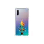 Samsung Galaxy Note 10 ile uyumlu Splash ahtapot Tasarımlı Slimfit şeffaf silikon kılıf