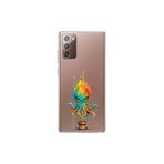 Samsung Galaxy Note 20 ile uyumlu Splash ahtapot Tasarımlı Slimfit şeffaf silikon kılıf