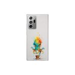 Samsung Galaxy Note 20 Ultra ile uyumlu Splash ahtapot Tasarımlı Slimfit şeffaf silikon kılıf