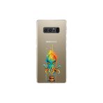 Samsung Galaxy Note 8 ile uyumlu Splash ahtapot tasarımlı şeffaf silikon kılıf