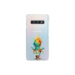 Samsung Galaxy S10 ile uyumlu Splash ahtapot tasarımlı şeffaf silikon kılıf