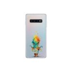 Samsung Galaxy S10 Plus ile uyumlu Splash ahtapot Tasarımlı Slimfit şeffaf silikon kılıf
