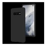 Samsung Galaxy S10 Plus İnce Mat Silikon Kılıf Siyah