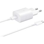 Samsung Galaxy S20 Fast Charging 25W Type-C Çıkışlı Kablolu Beyaz Şarj Aleti