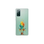 Samsung Galaxy S20 FE ile uyumlu Splash ahtapot Tasarımlı Slimfit şeffaf silikon kılıf