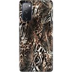Samsung Galaxy S20 Fe Kılıf Desenli Baskılı Tpu Rubber Kapak Leopar Sanat - 001-Renkli