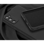 Samsung Galaxy S20 Fe Kılıf Kadife Lansman Soft Yumuşak Liquid Silikon Kamera Korumalı Mara - Siyah