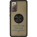 Samsung Galaxy S20 Fe Kılıf Montreal Yüzüklü Silikon Kapak - Siyah - 1 - Renkli