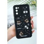 Samsung Galaxy S20 Fe Kılıf Tasarımlı Desenli Kamera Korumalı Coffee Kurabiye Siyah Yumuşak Silikon Kapak - Cute Coffe