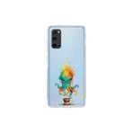 Samsung Galaxy S20 ile uyumlu Splash ahtapot tasarımlı şeffaf silikon kılıf