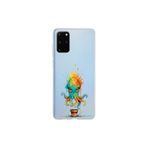 Samsung Galaxy S20 Plus ile uyumlu Splash ahtapot Tasarımlı Slimfit şeffaf silikon kılıf