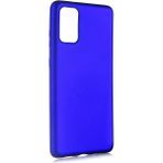 Samsung Galaxy S20 Plus Kılıf Soft ve Pürüzsüz Yüzey Ipeksi Silikon Kapak Hopy - Saks Mavi