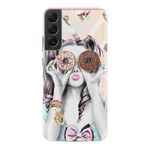 Samsung Galaxy S21 Fe ile Uyumlu Kılıf Desenli Silikon Güzel ile Uyumlu Kılıf Donut Girl 1408