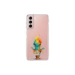 Samsung Galaxy S21 FE ile uyumlu Splash ahtapot tasarımlı şeffaf silikon kılıf