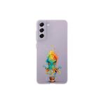Samsung Galaxy S21 FE ile uyumlu Splash ahtapot Tasarımlı Slimfit şeffaf silikon kılıf