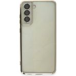 Samsung Galaxy S21 Fe Kılıf Lensli Silikon - Gold - Renkli