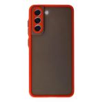Samsung Galaxy S21 FE Kılıf Montreal Silikon Kapak - Kırmızı-(5796)