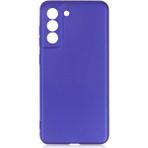 Samsung Galaxy S21 Fe Kılıf Soft ve Pürüzsüz Yüzey Ipeksi Silikon Kapak Hopy - Saks Mavi