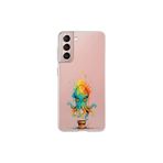 Samsung Galaxy S21 ile uyumlu Splash ahtapot Tasarımlı Slimfit şeffaf silikon kılıf