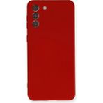 Samsung Galaxy S21 Plus Kılıf Nano Içi Kadife Silikon - Kırmızı - Renkli