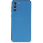 Samsung Galaxy S21 Plus Kılıf Nano Içi Kadife Silikon - Mavi - Renkli