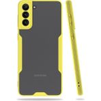 Samsung Galaxy S21 Plus Kılıf Platin Silikon - Sarı - Renkli