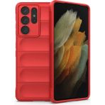 Samsung Galaxy S21 Ultra Kılıf Optimum Silikon - Kırmızı - Renkli