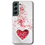 Samsung Galaxy S22 Kılıf HD- Kalpli Şekerleme Desen Baskılı Arka Kapak