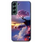 Samsung Galaxy S22 Kılıf HD- Wash Red Wall Desen Baskılı Arka Kapak