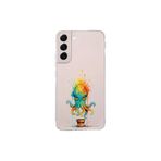 Samsung Galaxy S22 Plus ile uyumlu Splash ahtapot tasarımlı şeffaf silikon kılıf