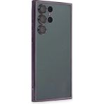 Samsung Galaxy S22 Ultra Kılıf Lensli Silikon - Mor - 1 - Renkli