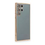 Samsung Galaxy S22 Ultra Razer Lensli Silikon - Gold Cep Telefonu Kılıfı