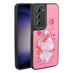 Samsung Galaxy S23 İle Uyumlu Kılıf Parlayan Kabartmalı İkonik Figürlü Amas Silikon Kapak 31218 Pembe