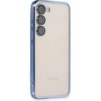 Samsung Galaxy S23 Kılıf Lensli Silikon - Açık Mavi - 1 - Renkli