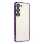 Samsung Galaxy S23 Plus Kılıf Lensli Silikon - Mor-(5796)