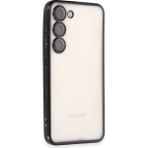 Samsung Galaxy S23 Plus Kılıf Lensli Silikon - Siyah - 1 - Renkli