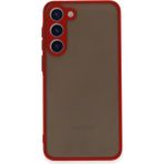 Samsung Galaxy S23 Plus Kılıf Montreal Silikon Kapak - Kırmızı - 1 - Renkli
