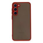 Samsung Galaxy S23 Plus Kılıf Montreal Silikon Kapak - Kırmızı-(5796)