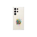 Samsung Galaxy S23 Ultra ile uyumlu Splash arı tasarımlı şeffaf silikon kılıf