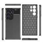 Samsung Galaxy S23 Ultra Kılıf Karbon Tasarım Negro Silikon Kapak