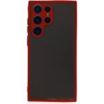 Samsung Galaxy S23 Ultra Kılıf Montreal Silikon Kapak - Kırmızı - 1 - Renkli