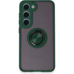 Samsung Galaxy S24 Fe Kılıf Montreal Yüzüklü Silikon Kapak - Yeşil - 1 - Renkli