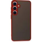 Samsung Galaxy S24 Kılıf Montreal Silikon Kapak - Kırmızı - 1 - Renkli