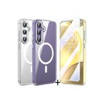 Samsung Galaxy S24 Plus İçin Magsafe ile Uyumlu Kılıf Şarj Özellikli Kılıf + Ekran Koruyucu Set