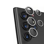 Samsung Galaxy S25 Ultra Taşlı Metal Kamera Lens Koruyucu Set