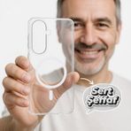 Samsung Galaxy S26 Plus Sert Kılıf Kamera Korumalı Kablosuz Şarj Uyumlu Şeffaf London Sert PC Kapak
